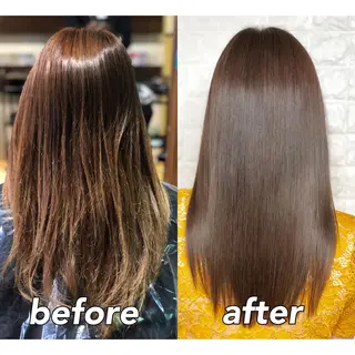 セミロング カラー KIZU 髪質改善 オカルト怪談のヘアスタイル