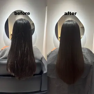 ロング NAVY 橋本心 縮毛矯正のヘアスタイル