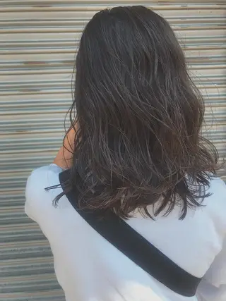 ミディアム パーマ ヘアアレンジ マツエク・マツパ Kawaguchi Arisaのヘアスタイル