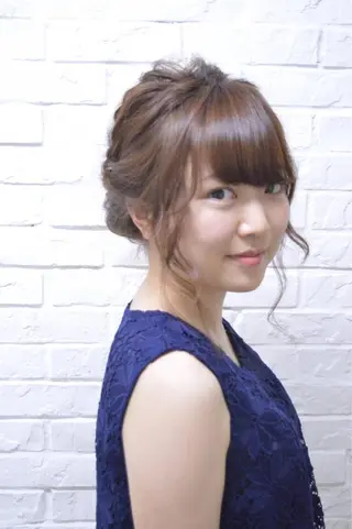 ミディアム カラー パーマ u hair所属・こばやし ももこのヘアスタイル