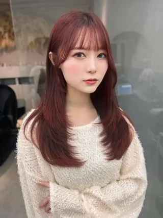 セミロング カラー ✨大人レイヤー を叶える✨山下　遥のヘアスタイル