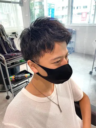 ミディアム カラー ヘアアレンジ ✨【公式】渋谷メンズ サロン BLUCK✨のヘアスタイル