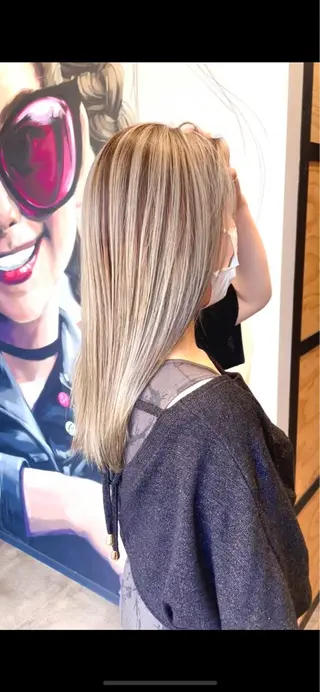 ロング カラー 韓国レイヤー/髪質 改善/縮毛🤍吉田のヘアスタイル