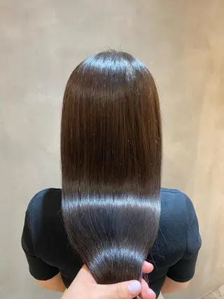 ロング ボブ/巻ける縮毛矯正 /韓国レイヤーはなのヘアスタイル