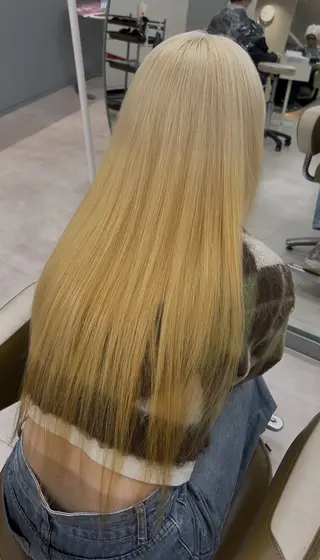 ロング カラー ブリーチカラー✨ メンズカット✨瞳歌のヘアスタイル