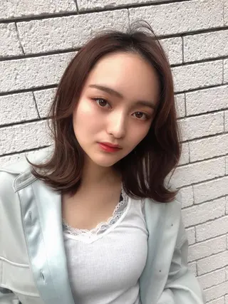 ミディアム カラー 縮毛矯正/ 髪質改善/浅見拓哉のヘアスタイル