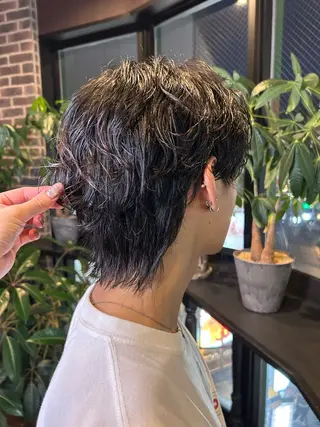 パーマ メンズ 梅木 李奈のヘアスタイル