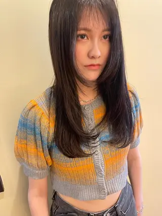 ロング カラー 堀江/心斎橋/西大橋 四ツ橋【Vers】のヘアスタイル