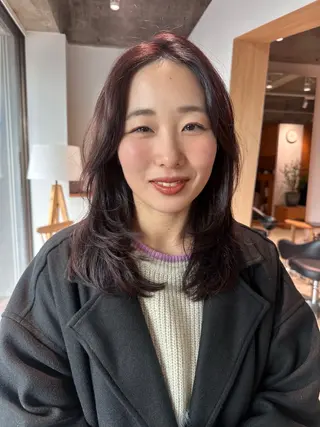 セミロング カラー AR.MARA hair  studio所属・ウェーブパーマ サトウヒカルのヘアスタイル