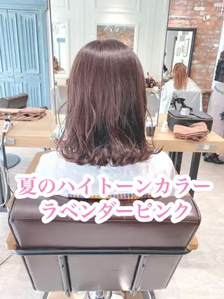 ミディアム カラー 艶髪カラー 渡辺岳也のヘアスタイル