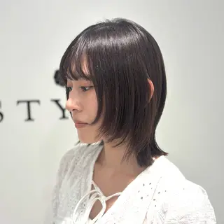 ミディアム 艶カラー/アレンジ 田上素直のヘアスタイル