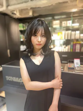 ミディアム レイヤーカット/ 堀匠吾のヘアスタイル