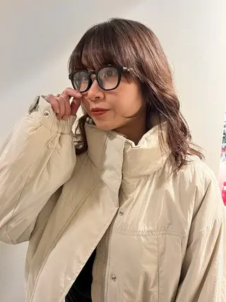 ミディアム パーマ pu+on. nailworks所属・fuyumi / ニュアンスネイルのネイルデザイン