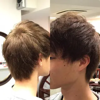 ショート カラー メンズ 山内 聡史のヘアスタイル