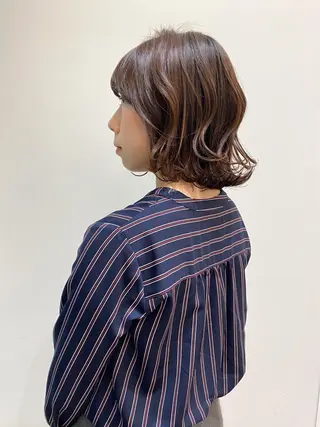 ミディアム パーマ 柴田 大輔のヘアスタイル