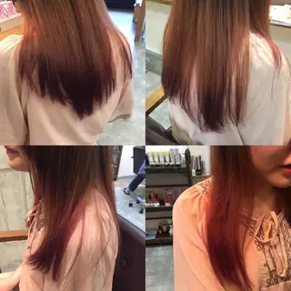 セミロング カラー 透明感/ 美髪矯正/田中恭のヘアスタイル