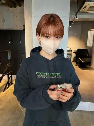 ショート カラー china/ボブ/ ブリーチカラーのヘアスタイル