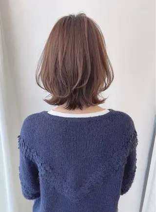 セミロング カラー ハイトーン/カラー /縮毛矯正/松田健佑のヘアスタイル