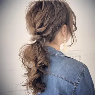 セミロング カラー パーマ ヘアアレンジ メンズ キッズ ネイル マツエク・マツパ uno pulir所属・トップスタイリスト 永尾拓也のヘアスタイル