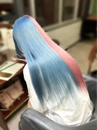 ロング カラー ハイトーンエクステ 🎩カズキ🎩のヘアスタイル