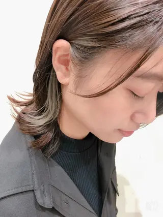 ミディアム 安藤 明日翔のヘアスタイル
