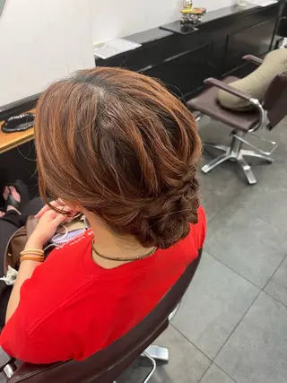 ロング ヘアアレンジ 🎀FACE。暖色 カラー/カスミ🤍のヘアスタイル