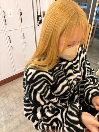 ロング カラー はまもと もえのヘアスタイル