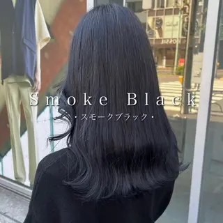 セミロング カラー ヘアアレンジ メンズ 🦋重くない暗髪🦋 Hana🦋のヘアスタイル