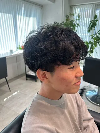 パーマ メンズ 艶カラー🌸アレンジ 🌹Sally🕊️のヘアスタイル