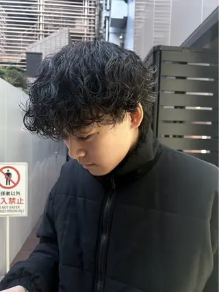 パーマ メンズ 💋ホワイトメッシュ /パーマ/メンズ💋のヘアスタイル