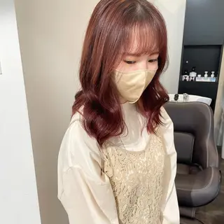 ミディアム カラー 髪質改善 Noe心斎橋店のヘアスタイル