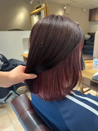 ミディアム カラー 🥀韓国ヘア🥀 宮津真菜のヘアスタイル