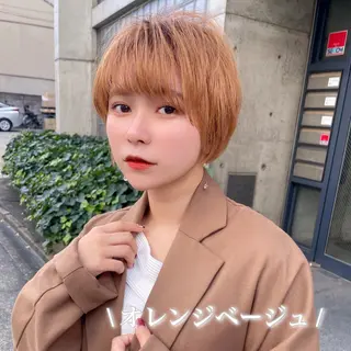 ショート カラー ブリーチなし/暖色/ 透明感/ririkaのヘアスタイル
