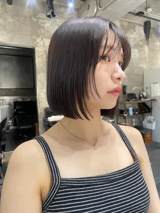 ミディアム MINX青山店所属・結莉/ボブ/ 縮毛矯正のヘアスタイル