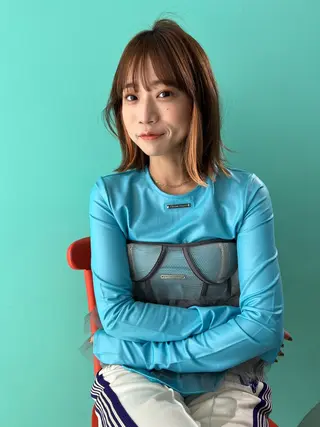 セミロング カラー ヘアアレンジ レイヤーカット指名 No.1💖マユカのヘアスタイル