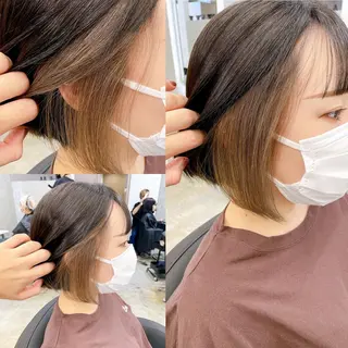 ショート 韓国風レイヤー ハイトーンRYOTAのヘアスタイル