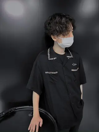 ミディアム パーマ メンズ メンズサロン【owl 心斎橋】難波/アメ村のヘアスタイル