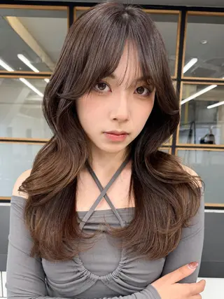 ロング 韓国🫧髪質改善🫧 縮毛矯正🫧陽菜🫧のヘアスタイル