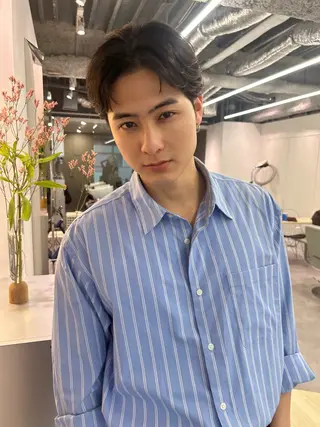 メンズ 横浜で一番パーマ 巻いてます田中ですのヘアスタイル