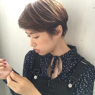 ショート カラー パーマ 代官山所属・代官山 ボブのヘアスタイル