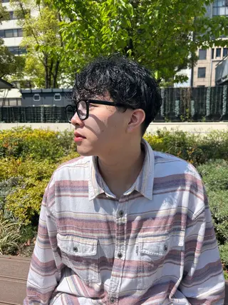 パーマ メンズ 艶髪✖️透明感/ 暗髪/AOIのヘアスタイル