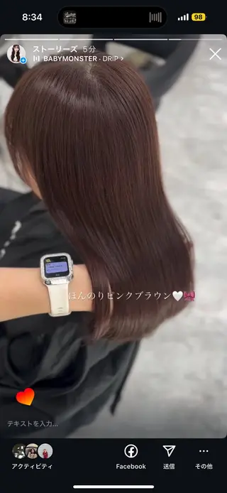 セミロング カラー 🎀愛されgirly ヘア🫧Ayakaのヘアスタイル