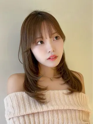 ミディアム 🎀レイヤー×透明感 カラー🎀Ayanoのヘアスタイル