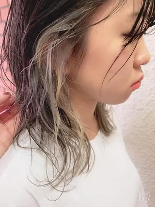 ミディアム カラー パーマ ヘアアレンジ 🟤TAP🟤 木曳野　金沢店のヘアスタイル