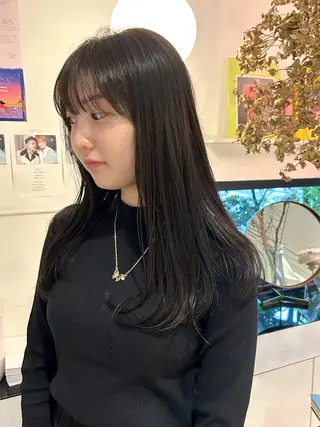 セミロング カラー RINKA 岡崎美容室のヘアスタイル