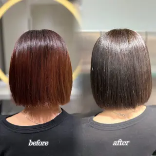 ミディアム カラー ハイトーン特化🤍/ 韓国ボブ / ハルナのヘアスタイル