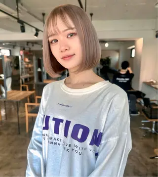 ミディアム カラー ✨艶ブリーチカラー ✨四ノ宮裕己のヘアスタイル