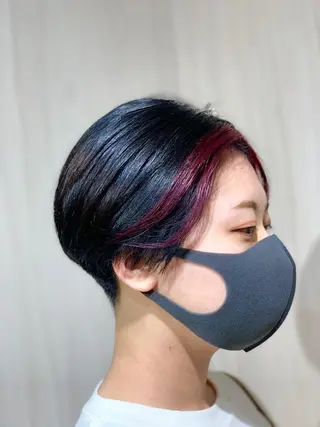 セミロング カラー ヘアアレンジ ⭐️柏木皇気ブリーチ ムラ修正/他店直しのヘアスタイル