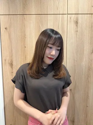 ミディアム COCO/ 大阪/韓国風🎀のヘアスタイル