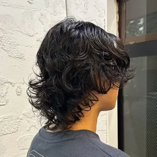 ミディアム ハイトーン×デザイン 似合わせ/Yoheiのヘアスタイル